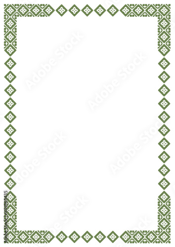Vector frame with arabesques and orient elements, frame with ornament vector illustration	