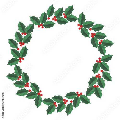 christmas holly wreath © Simone