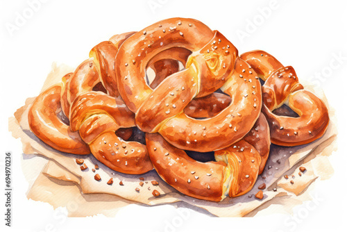 Bakery fresh oktoberfest bavarian snack background german tradition bread pretzel pastry food breakfast