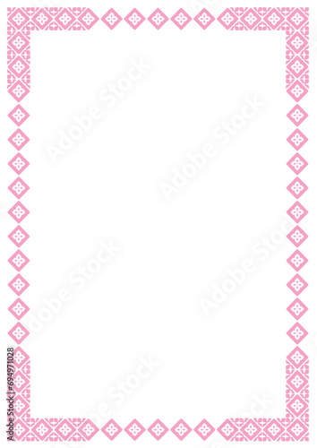 Vector frame with arabesques and orient elements, frame with ornament vector illustration	