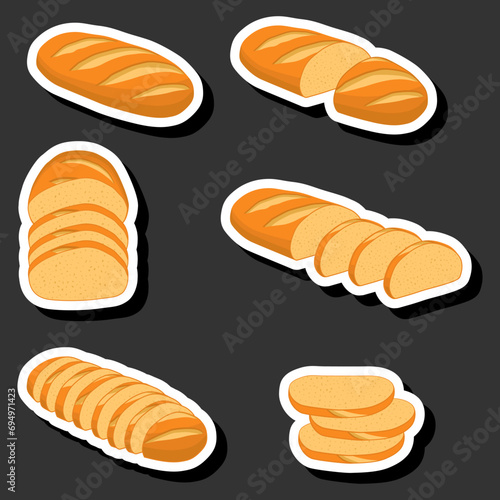 beautiful tasty edible homemade set baked bread consisting of various ingredients
