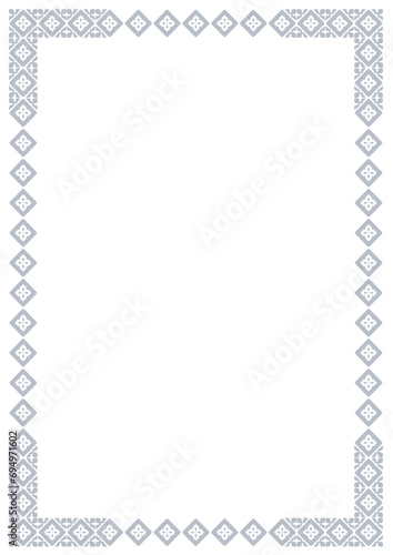 Vector frame with arabesques and orient elements, frame with ornament vector illustration	