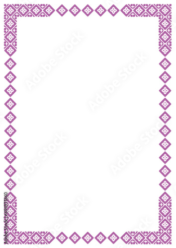 Oriental vector frame with arabesques and orient elements, frame with ornament vector illustration	