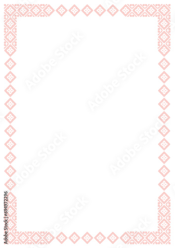Oriental vector frame with arabesques and orient elements, frame with ornament vector illustration	