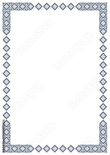 Frame with ornament vector illustration, Oriental vector frame with arabesques and orient elements, 	