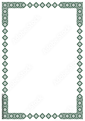 Oriental vector frame with arabesques and orient elements, frame with ornament vector illustration	