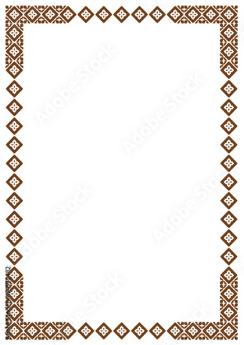 Oriental vector frame with arabesques and orient elements, frame with ornament vector illustration	
