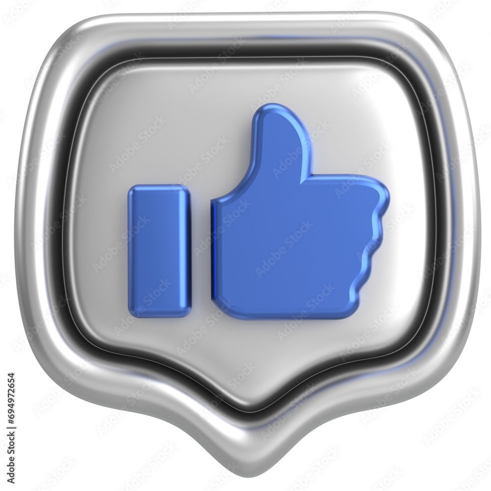 Obraz premium Like icon. Like button. 3D illustration.