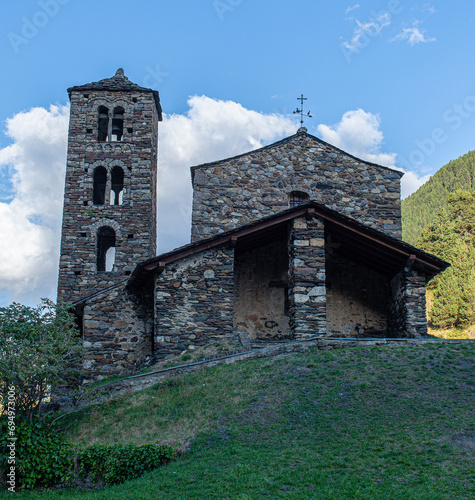 Sant Joan de Caselles in Canillo: Late 12th-century Romanesque church with tower bell revered for iconic Andorran religious architecture photo
