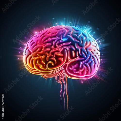  A colorful illustration of a human brain, representing the creativity, innovation, and potential of the human mind.