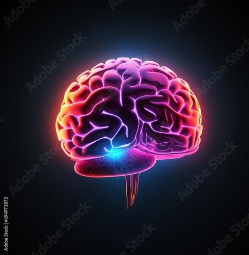  A colorful illustration of a human brain, representing the creativity, innovation, and potential of the human mind.