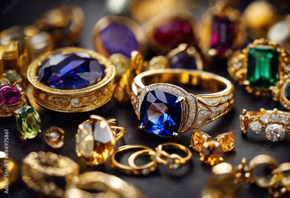 Variety of exquisite jewelry containing jewelry gold diamond gemstones Variety of exquisite jewelry containing jewelry gold diamond gemstones