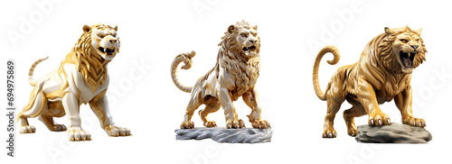 Majestic Gold Tiger Statue. Symbol of Strength and Elegance