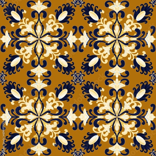 Seamless pattern with flowers