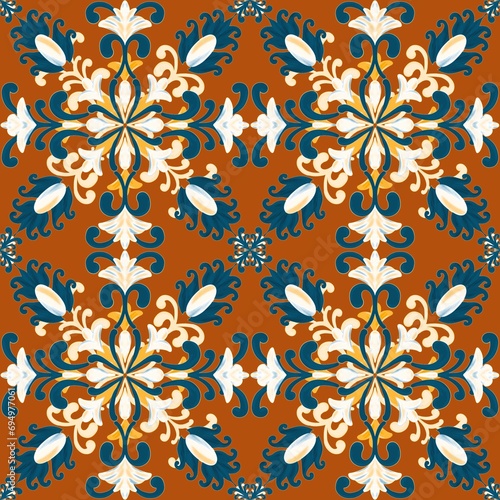 Seamless pattern with flowers