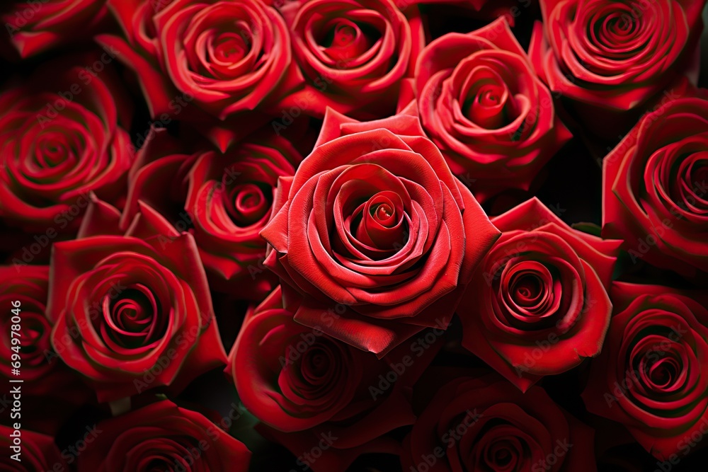 Crimson Elegance A Mesmerizing Red Rose Background, Capturing the Timeless Symbol of Love and Passion in a Botanical Tapestry. created with Generative AI Crimson Elegance A Mesmerizing Red Rose Background, Capturing the Timeless Symbol of Love and Passion in a Botanical Tapestry. created with Generative AI