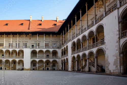 Wawel Castle courtyard, Krakow, Poland