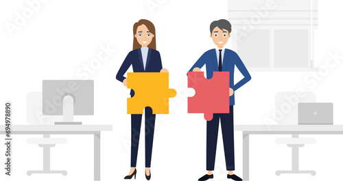 Cooperate with each other in the work