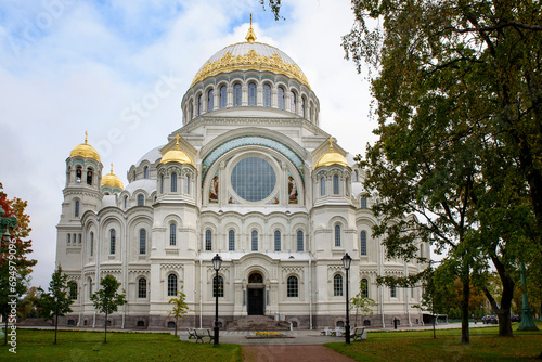 Naval cathedral of Saint Nicholas in Kronstadt, Orthodox cathedral, Russia