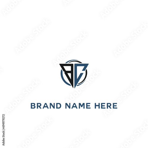 Free Download BC logo. B C design. White BC letter. BC, B C letter logo design. Initial letter BC linked circle uppercase monogram logo. - GFXLoad