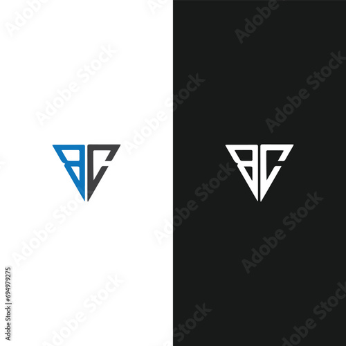 BC logo. B C design. White BC letter. BC, B C letter logo design. Initial letter BC linked circle uppercase monogram logo.