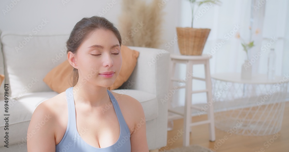 pretty young woman do meditation practice yoga for peace, fitness or spiritual health. Balance, mindfulness and wellness and relax at home, breathing and mindset training, pretty young woman do meditation practice yoga for peace, fitness or spiritual health. Balance, mindfulness and wellness and relax at home, breathing and mindset training,