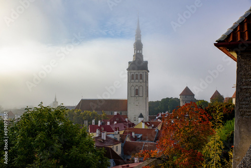 Aerial view old town, Tallinn, Estonia