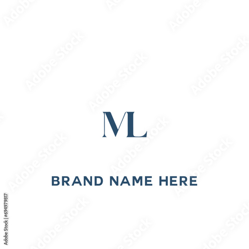 ML logo. M L design. White ML letter. ML, M L letter logo design. Initial letter ML linked circle uppercase monogram logo.