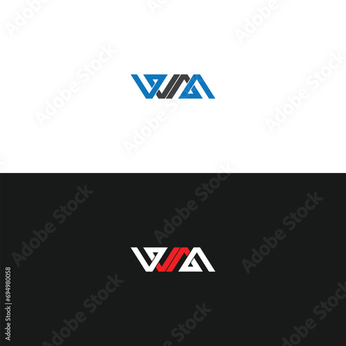 WM logo. design. White WM letter. WM, letter logo design. Initial letter WM linked circle uppercase monogram logo.