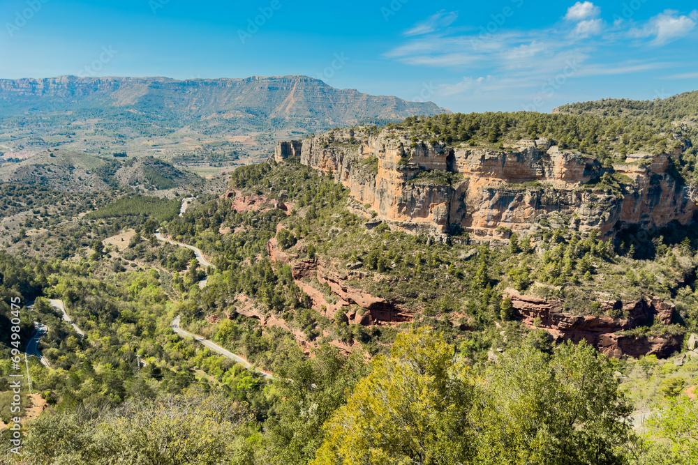 View of Siurana Valley, Catalonia, Spain. High quality photo