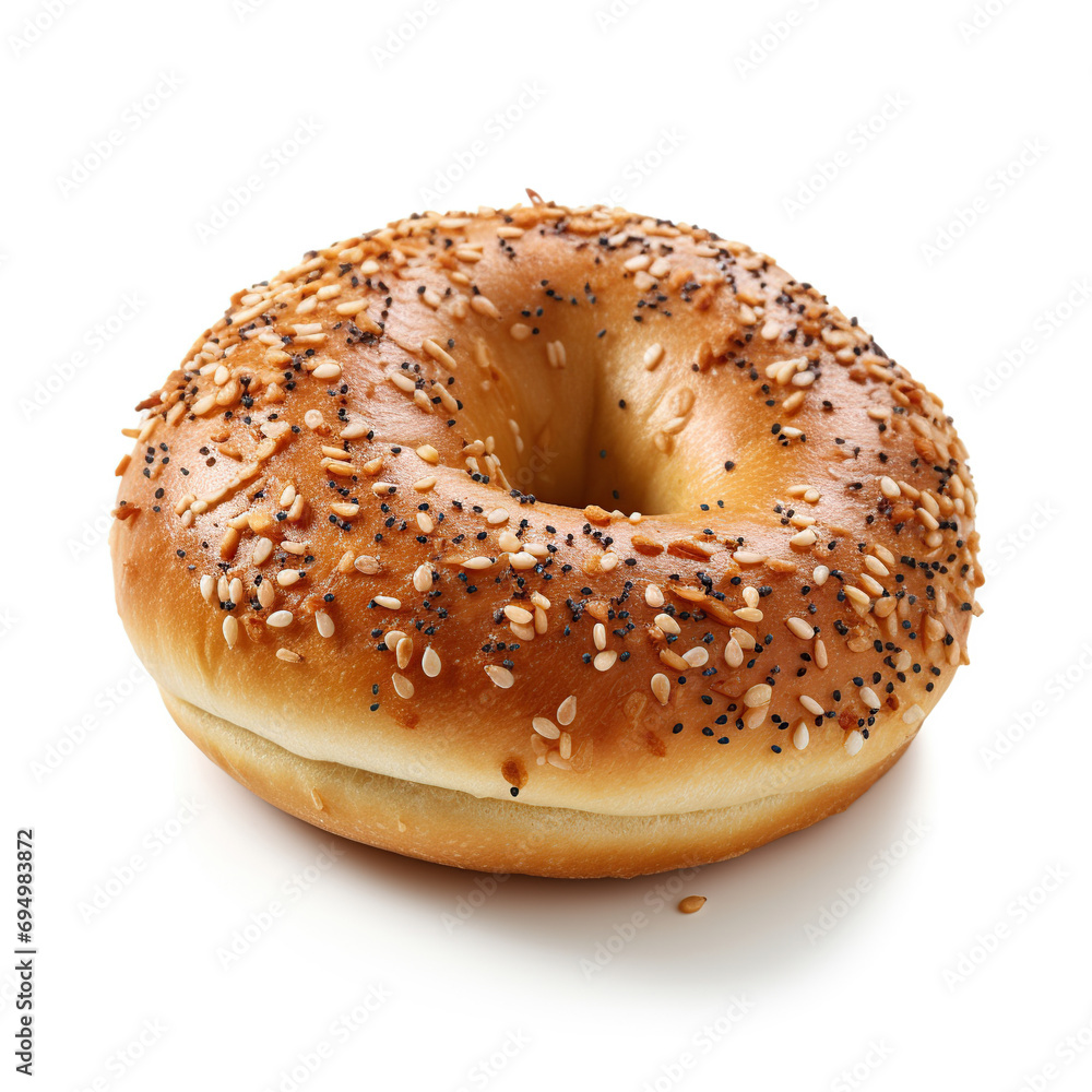 fresh bagel bread isolated on white background fresh bagel bread isolated on white background