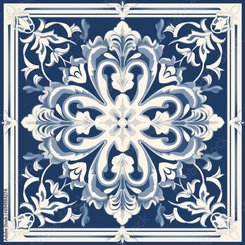 Picture of floor tile pattern wall tiles Home decoration pattern or ceiling.
