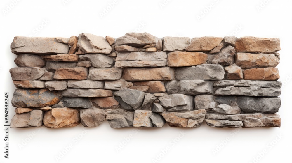 Rustic Stone Wall in Neutral Tones Rustic Stone Wall in Neutral Tones