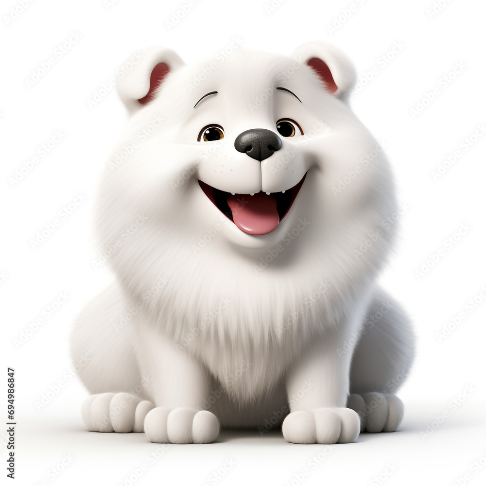 Dog chubby cute,cartoon,character design,illustration,3d,full body,on isolate white background created with Generative Ai Dog chubby cute,cartoon,character design,illustration,3d,full body,on isolate white background created with Generative Ai