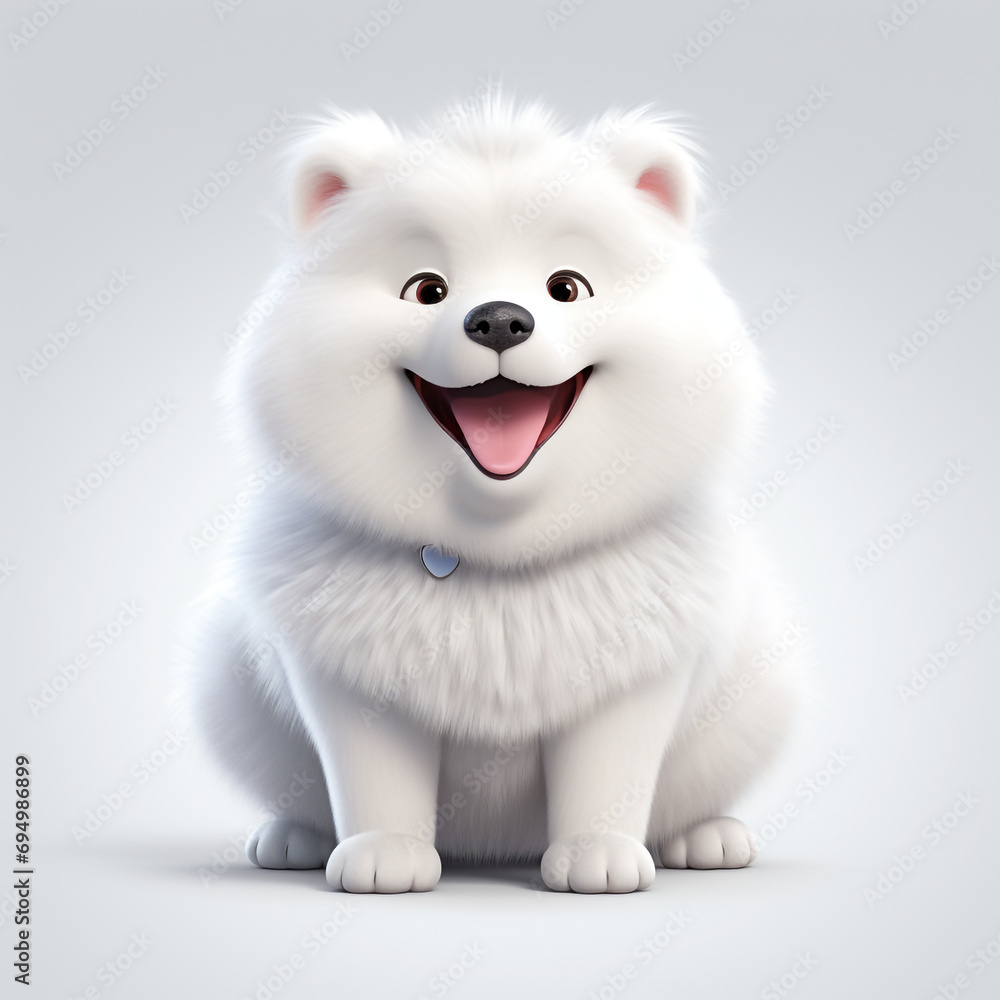 Dog chubby cute,cartoon,character design,illustration,3d,full body,on isolate white background created with Generative Ai Dog chubby cute,cartoon,character design,illustration,3d,full body,on isolate white background created with Generative Ai