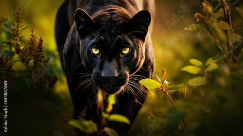 black puma in the jungle © Chandler
