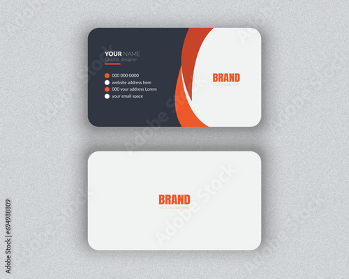 Professional Business card Design Mockup and Modern design template for your brand