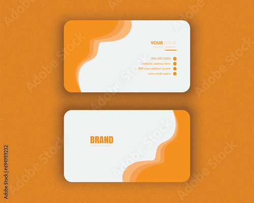 Professional Business card Design Mockup and Modern design template for your brand