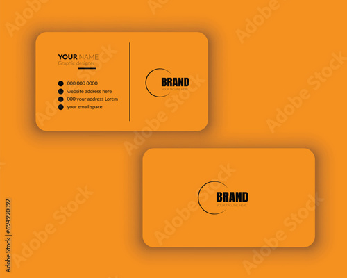 Professional Business card Design Mockup and Modern design template for your brand