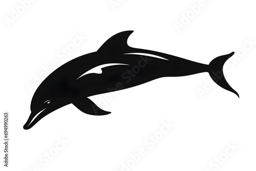 dolphin isolated on white background photo