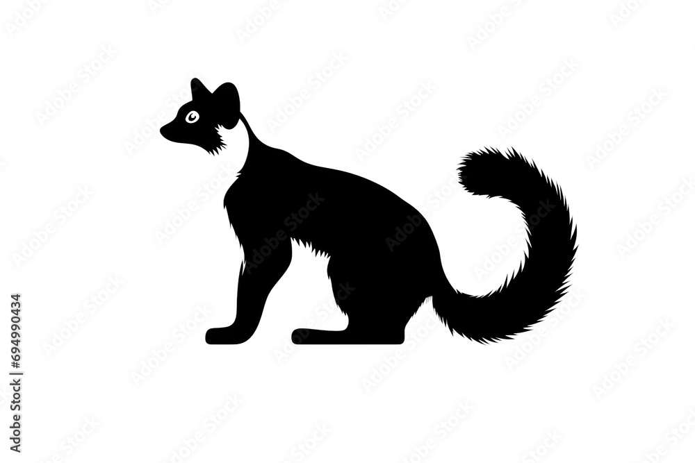 Obraz premium black and white meercat