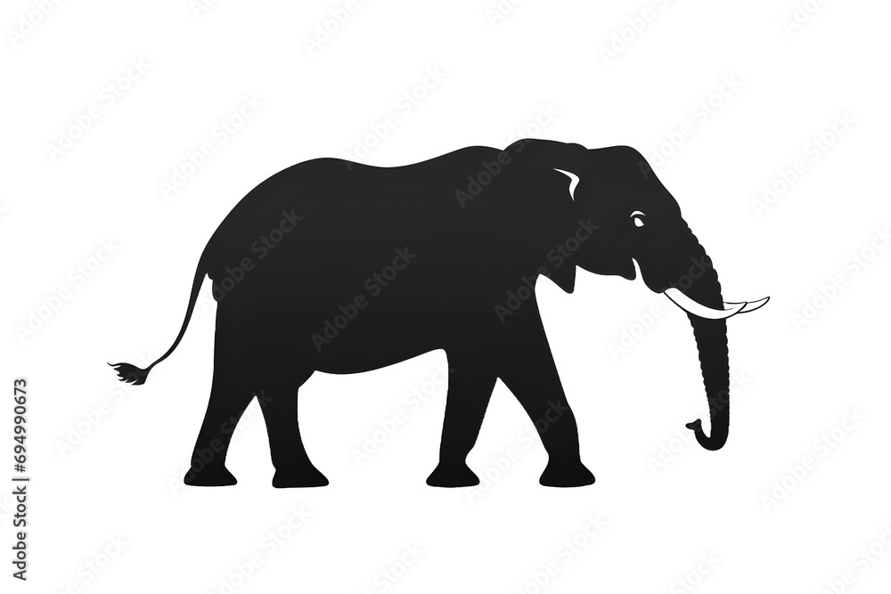 Fototapeta premium elephant isolated on white background