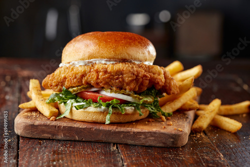 Crispy Chicken Sandwich with Fries