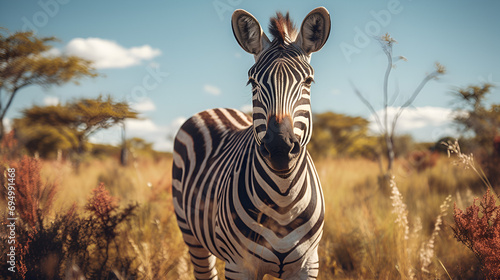 zebra in the wild