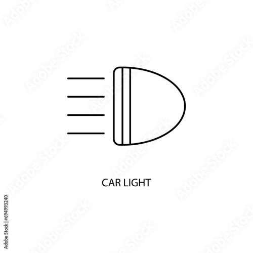 Car light concept line icon. Simple element illustration. Car light concept outline symbol design.