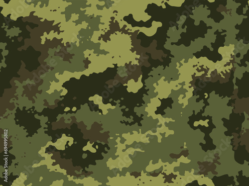 
Fashionable camouflage seamless pattern, green background, camouflage texture, vector modern print for clothes, paper, fabric.