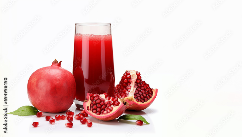 Pomegranate juice isolated on white background Pomegranate juice isolated on white background