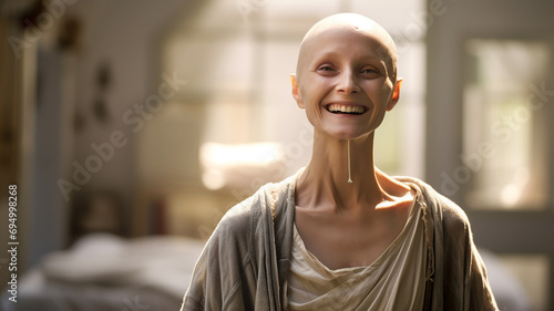 portrait of a young cancer patient