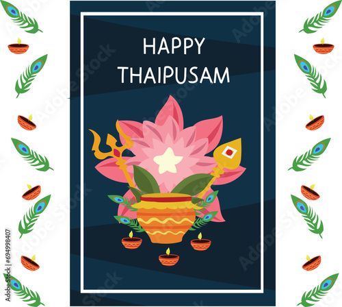 happy thaipusam indian festival vector illustration
 photo