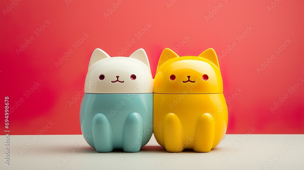 Concepto de gato en 3d. Generado por la. Concepto de gato en 3d. Generado por la.